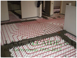 Underfloor heating installation