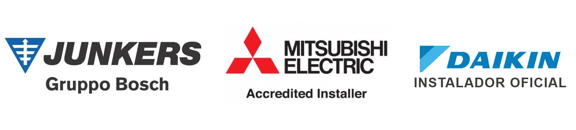 Junkers Bosch, Mitsubishi Electric y Daikin: instalador oficial en Barcelona Distribuidor Junkers Bosch, instalador acreditado Mitsubishi Electric e instalador oficial Daikin en Barcelona
